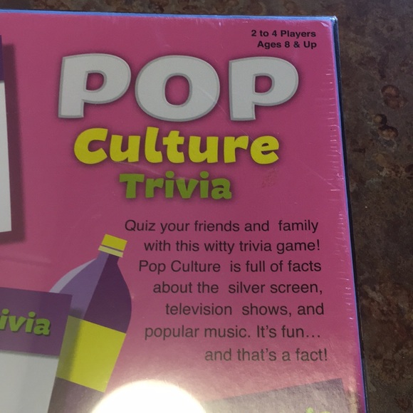 Pop Culture trivia Game NEW Sealed Fun 4 Game night or Parties 100 Pop question - Picture 5 of 5